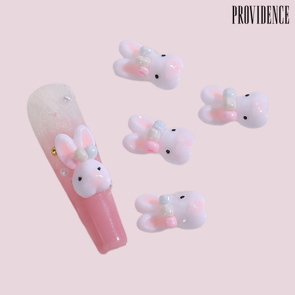Providence 10Pcs Perhiasan Kuku Kelinci Kecil Hiasan Kuku Kartun Lucu Untuk Aksesoris Kuku Yang Indah Dan Menawan