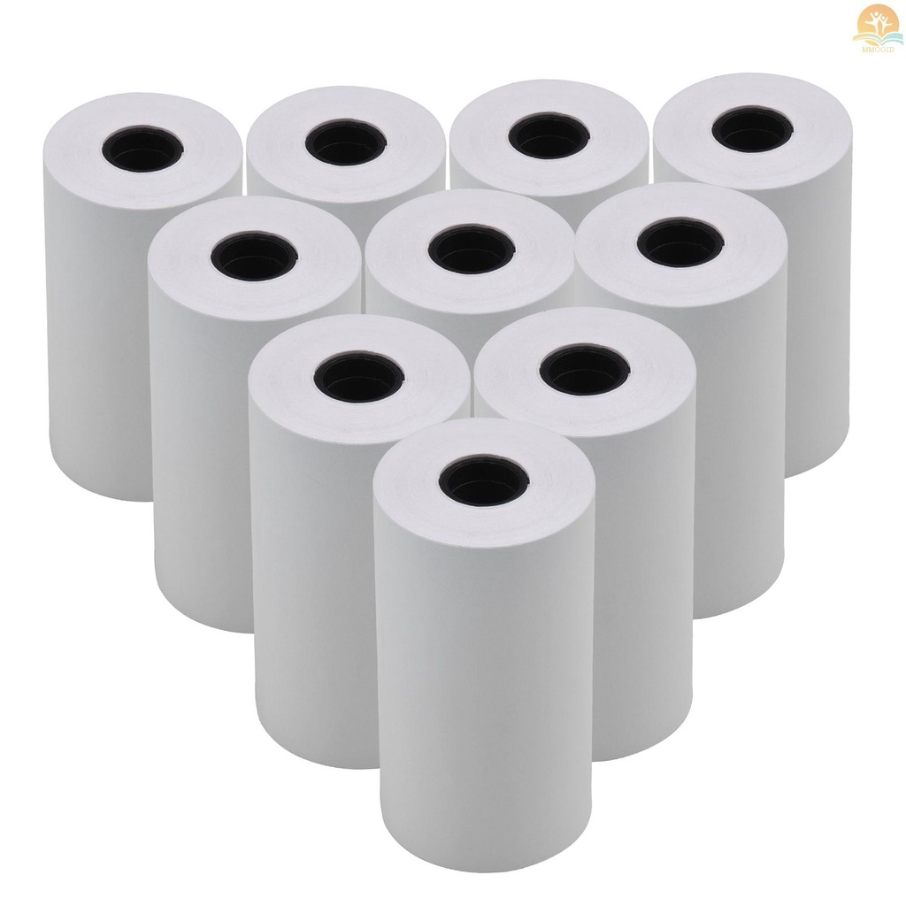 In Stock 10pcs Putih Kosong Kertas Thermal Roll 57x30mm/2.17x1.18in Foto Gambar Nota Cetak Memo Kompatibel Dengan Pocket Printer Instant Photo Printer