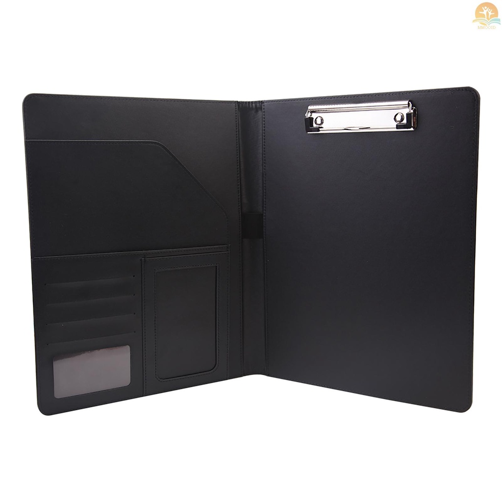 In Stock A4 Multi-Fungsional File Folder PU Kulit Bisnis Padfolio Kertas Dokumen Penyimpanan Organizer Untuk A4/A5 Dokumen Kartu Nama Kartu Kredit