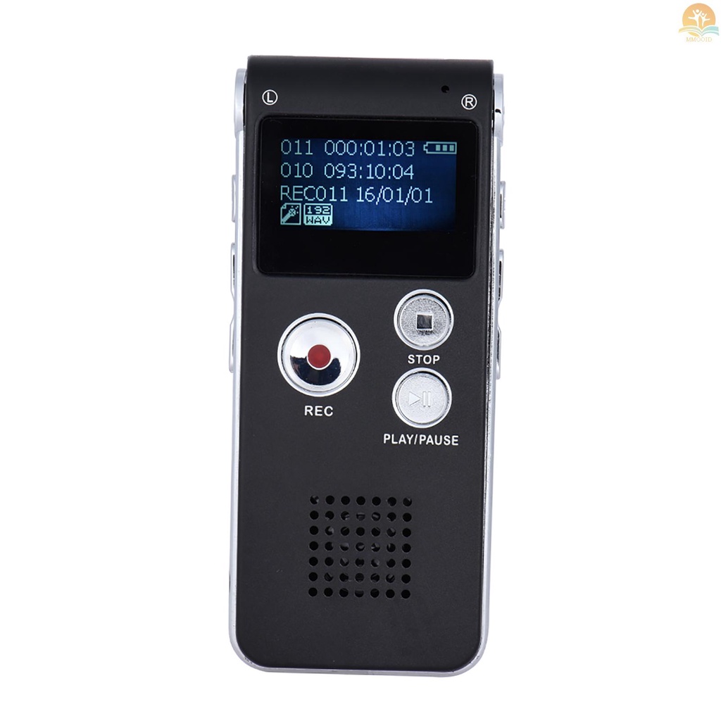 In Stock 8GB Intelligent Digital Audio Voice  Recorder Dictaphone MP3 Music Player Voice Activate VAR A-B Repeating