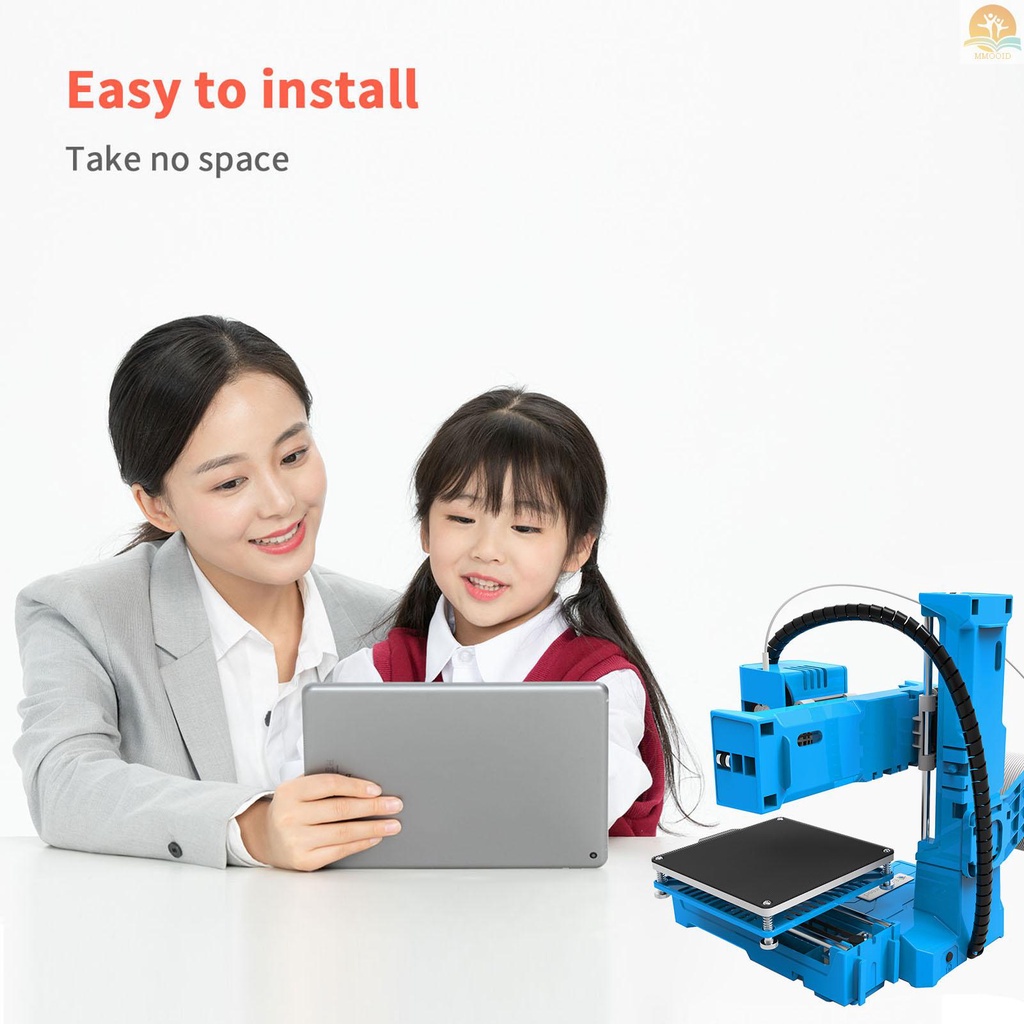 In Stock EasyThreed 3D Printer Mesin Cetak Desktop Mini Untuk Anak-Anak 100x100x100mm Ukuran Cetak Platform Dapat Dilepas Pencetakan Satu Kunci Dengan Kartu TF PLA Sample Filament Untuk Pemula Ho