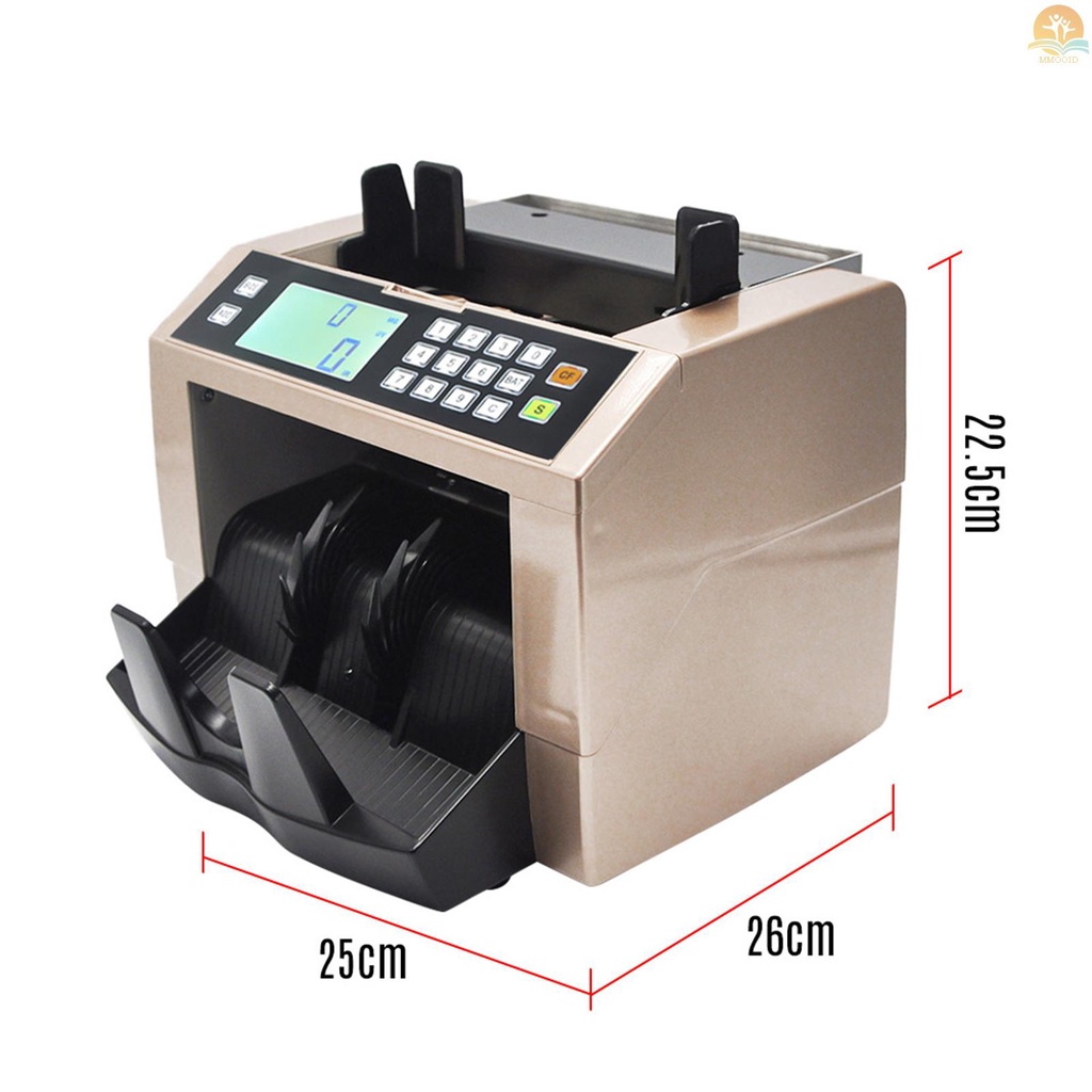 In Stock LCD Display Otomatis Multi-Currency Cash Uang Kertas Money Bill Counter Mesin Hitung Dengan UV MG Pendeteksi Palsu Panel Display Eksternal Untuk EURO Dolar As AUD Pound