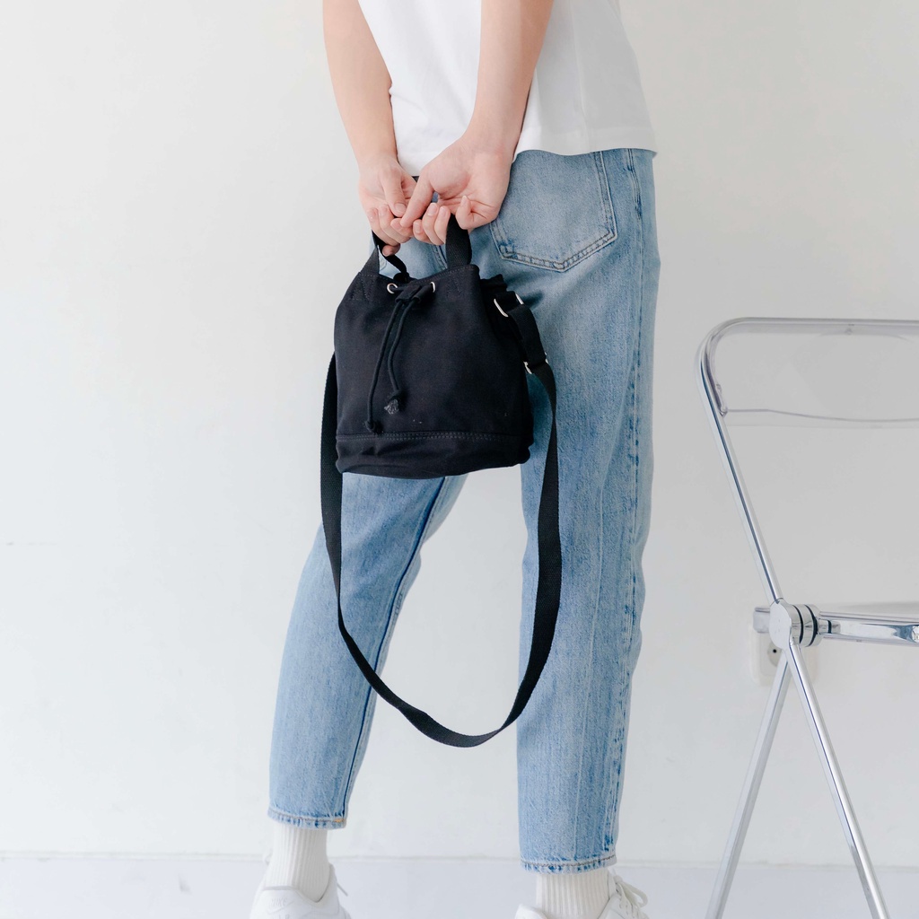 Mini Shopper Bag with Drawstring