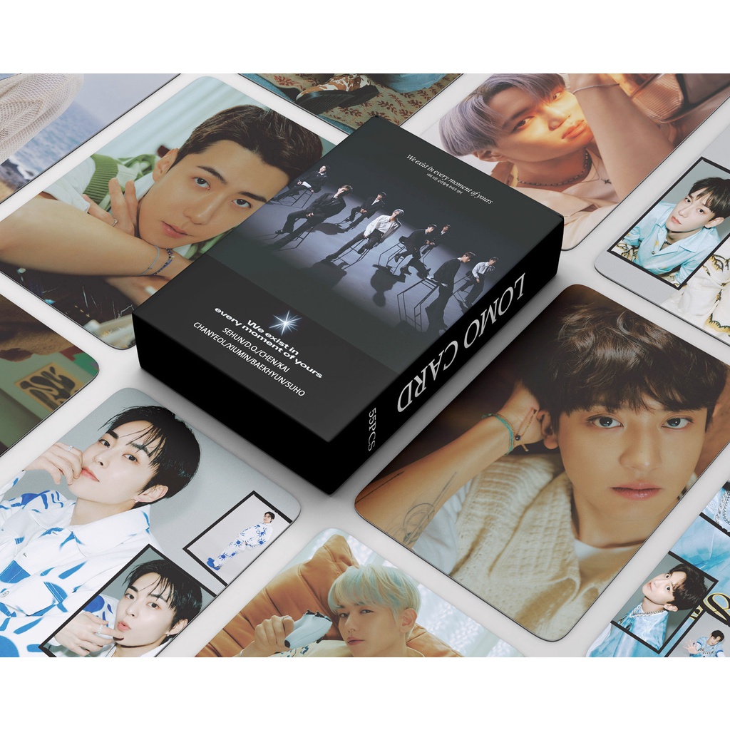 55pcs /box 2023 EXO Eksis Photocards Album Kartu Lomo Laser Solo Kpop Collection