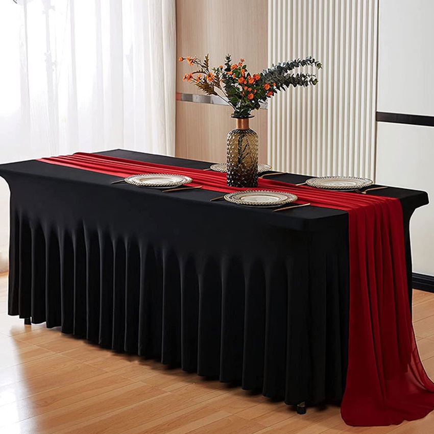 Rok Meja Dekorasi /Skriting Meja/Rok Meja Rempel Tinggi 75Cm Rok Meja Pesta Kantor Prasmanan Rempel