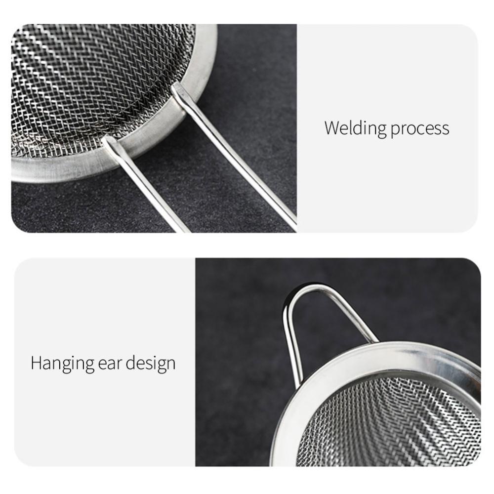 C5goon Cocktail Strainer Stainless Steel Saringan Teh Saringan Makanan Kerucut Saringan Jaring Dapur Halus Praktis Bar Strainer Alat Filter Sifter B9F4