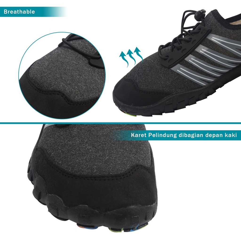 Sepatu Pantai Sandal Rafting Sendal Trekking Aqua Shoes Anti Slip