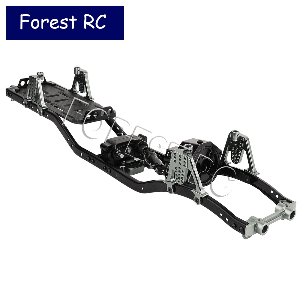313mm 12.3" Wheelbase Metal Chassis Frame with Prefixal Shiftable Gearbox for 1/10 RC Crawler Car Ax