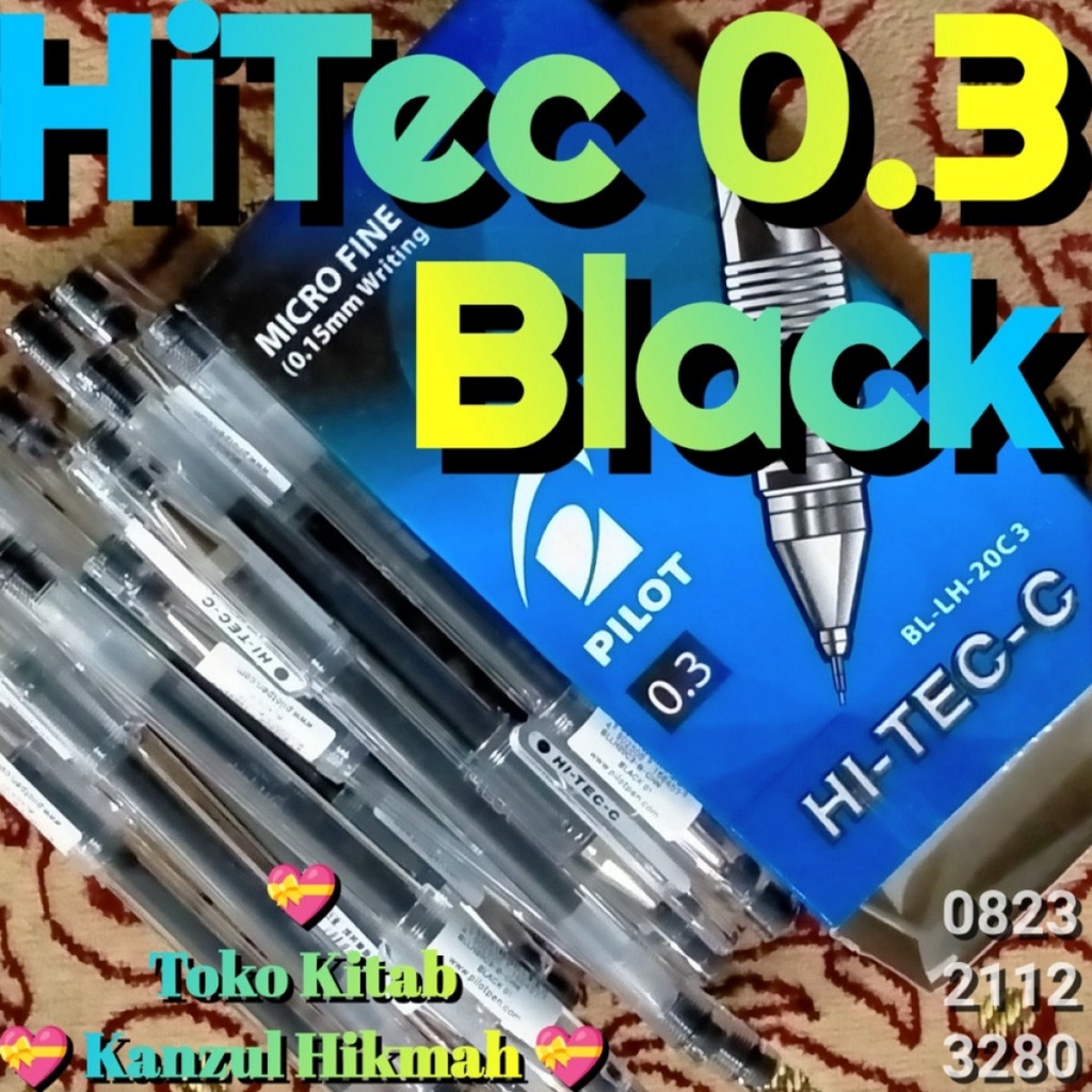 

1 DZ KH3PHC1N3 PEN PENA PULPEN PILOT HITECH HITEC HI TECH TEC C 0.3 BLACK HITAM