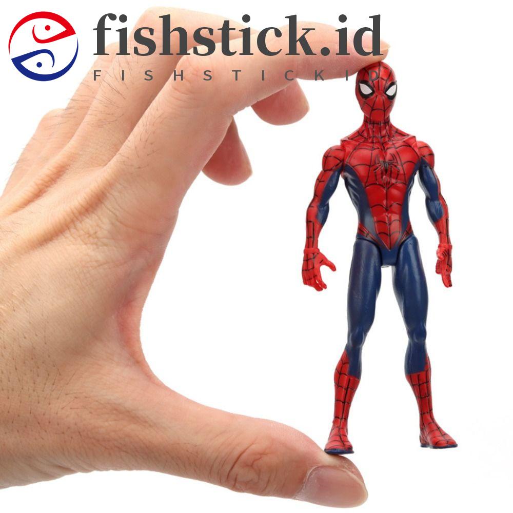 FISHSTICK Spider Man Action Figure Mainan Boneka Model Koleksi Plastik Marvel Action Figure Dekorasi Rumah Patung Figure Hulk Iron Man