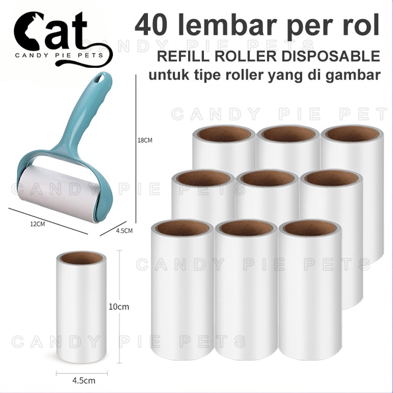 Sticky Roll Pembersih Bulu Roller Pembersih Bulu Kucing Refill Pembersih Bulu Kucing Rol Bulu Kucing