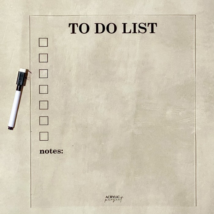 

✨BISA COD✨ -Acrylic Planner TO DO LIST Akrilik