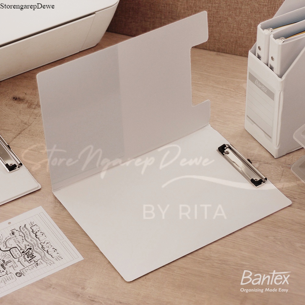 

Bantex Clipboard with Cover Clipfolder F4 Folio White original real seperti gambar