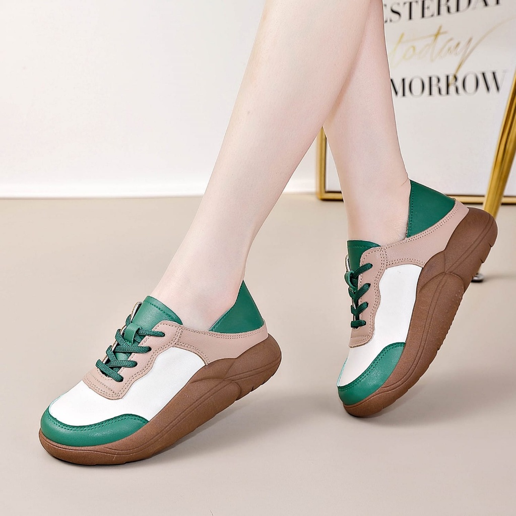 SHOEGALLERY LV0335 Sepatu Wedges Tulang Wanita Import Sepatu Fashion Wanita Korean Style