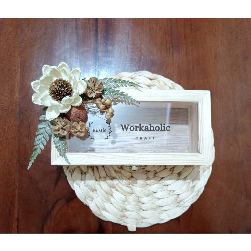 

Kotak Uang Jati Belanda Rustic Mahar Uang Rangkaian Bunga Baki Lamaran Ring Box Kotak Cincin