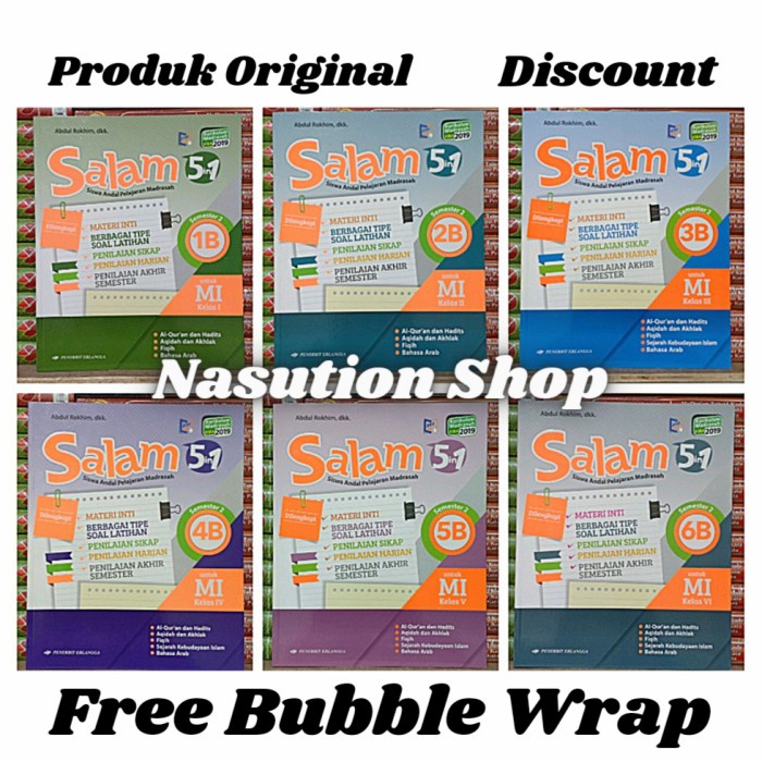 ⭐BARU (DISKON)⭐ Terbaru Buku Salam Kelas 1-6 MI 1B 2B 3B 4B 5B 6B K2019 Erlangga - SALAM 6B