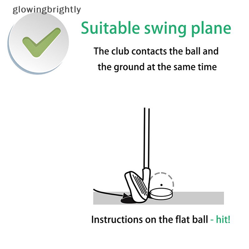 [glowingbrightly] Golf Flat Ball Swing Latihan Bola Golf Portable Flat Bola Golf Training TFX