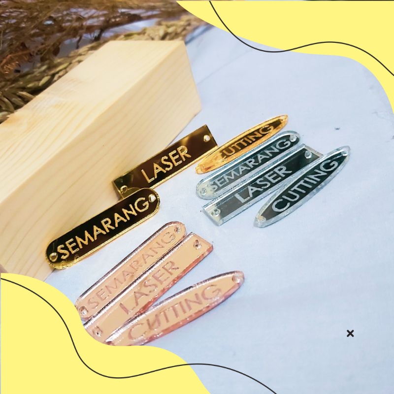 Label Hijab Acrylic Rebranding Hijab/ Baju dan gamis