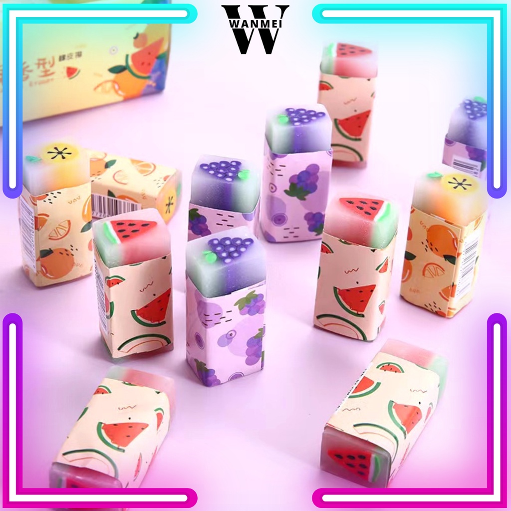 

WM Penghapus Karet Transparan Motif Transparent Eraser Hapusan Pensil Bergambar Lucu Dan Wangi Setip Karakter Perlengkapan ATK Sekolah Anak Kantor