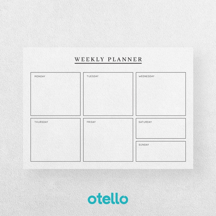 

Minimalist Weekly Planner Akrilik Wall Calendar Dinding Papan Jadwal - 30 x 21 cm