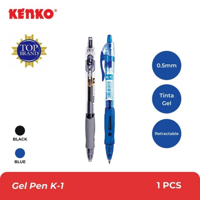 

Pulpen Tinta Gel Kenko K1 0.5 Balpoin Pen Satu Lusin NF