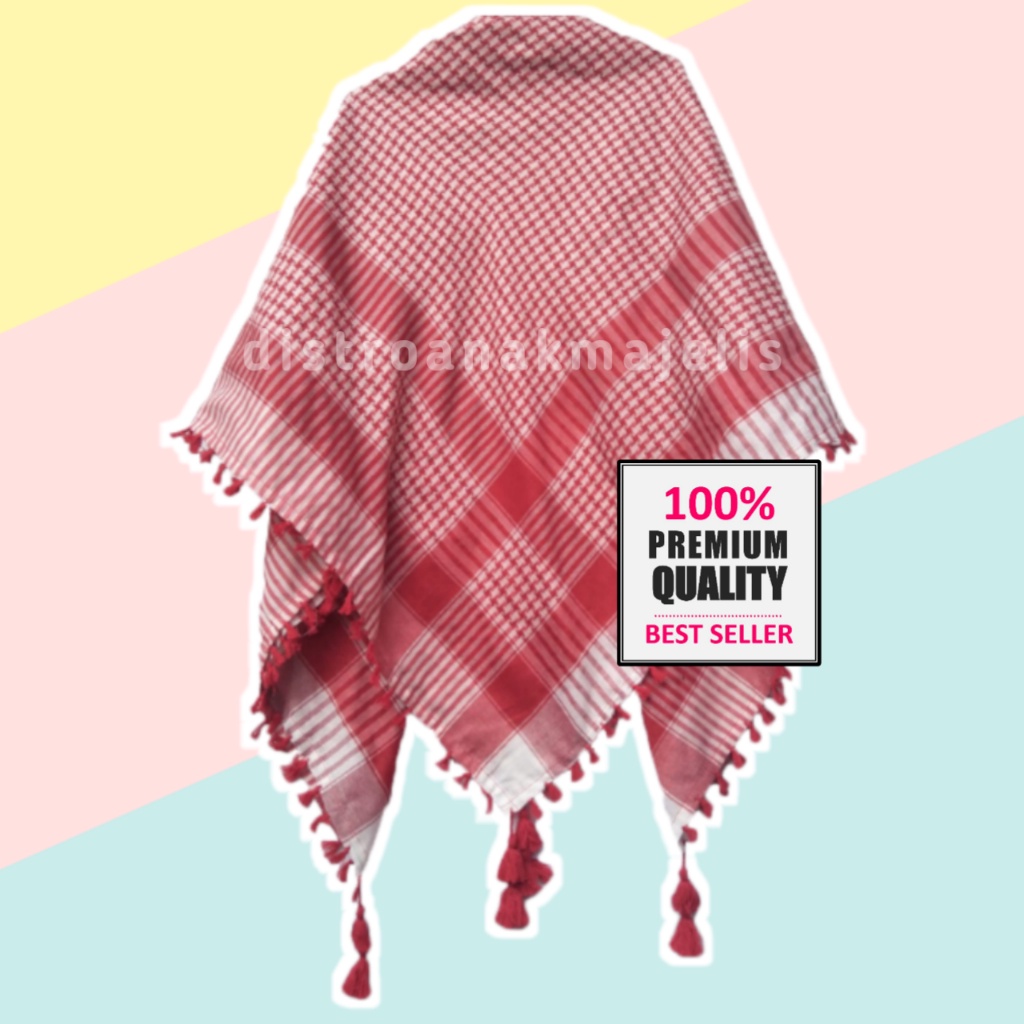 Sorban Kepala Dewasa / Surban Rumbai Penutup Syal / Surban Haji / Sorban Kepala Hitam / Sorban Kepal