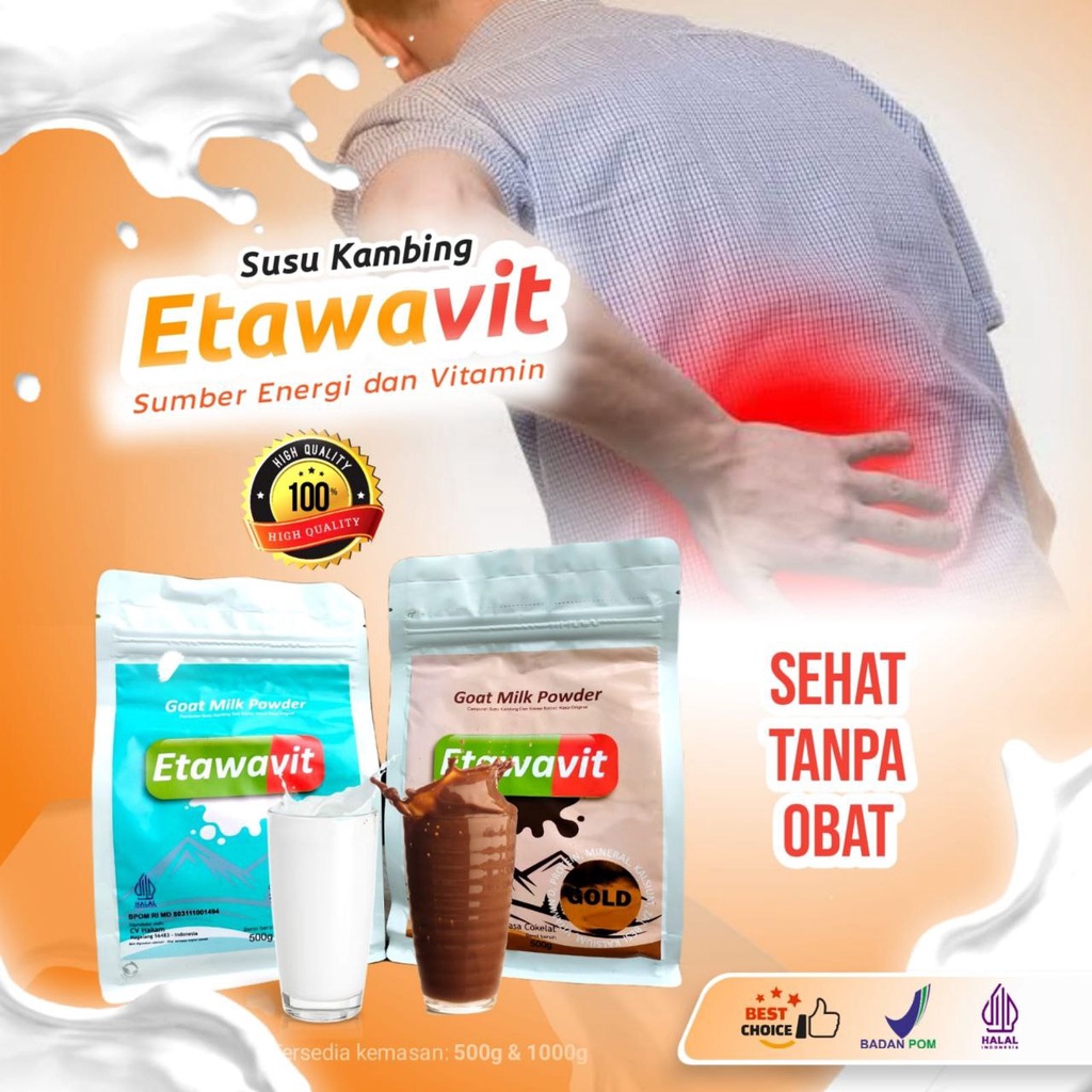 

etawavit susu kambing 500gram Pembersih Paru-paru mudah capek letih lesu