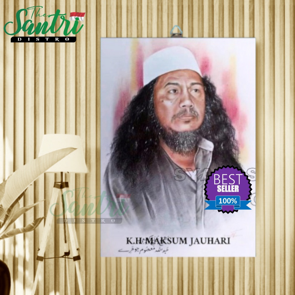 Poster Kayu KH. Maksum Jauhari / Foto KH. Hasyim Asy'Ari / Foto Poster Habib / Foto Poster Kayu / Wa