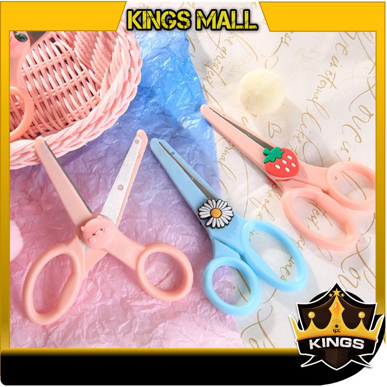 

KINGS - H5916 Gunting Lucu / Gunting Sekolah Untuk Anak / Gunting Cute Desain Ujung Tumpul Tidak Tajam / Gunting Anak Squeezy