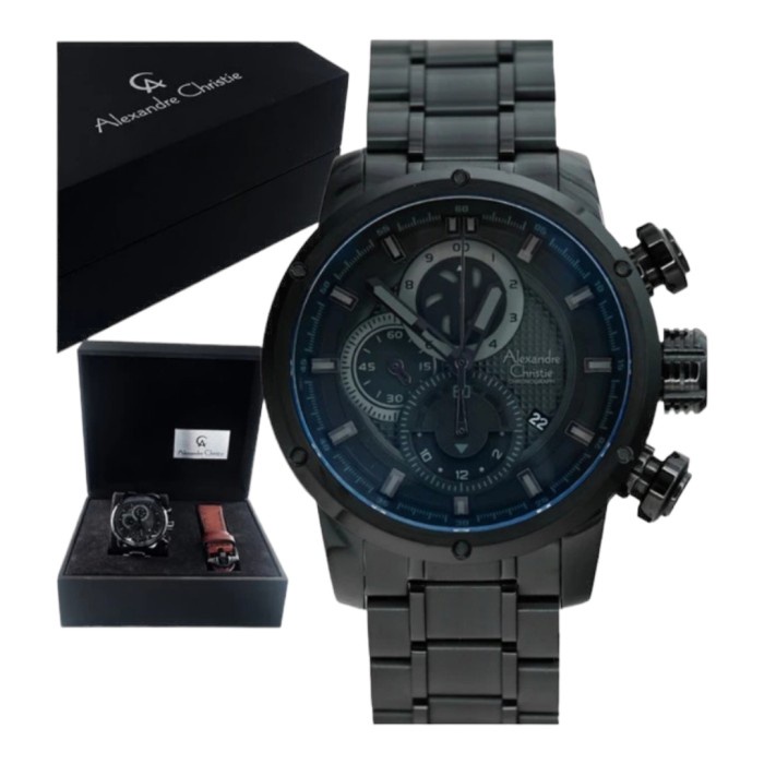 HAMKAWATCH - ALEXANDRE CHRISTIE AC6329 PRIA BOX SET ORIGINAL BLACK Vs