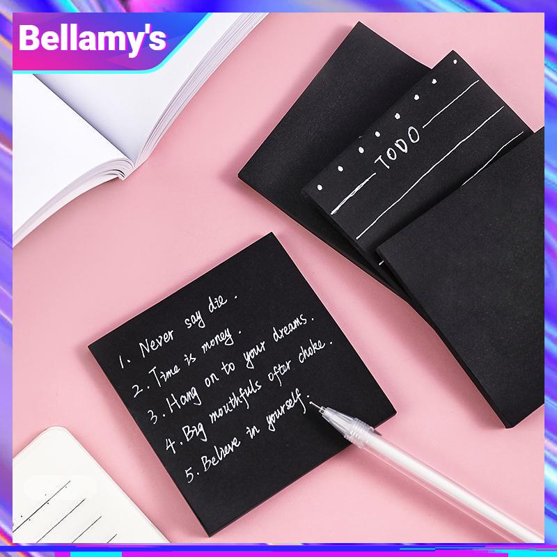 

COD ❤️ Catatan Tempel Hitam Polos Alat Tulis Kantor Siswa-Bellamy's