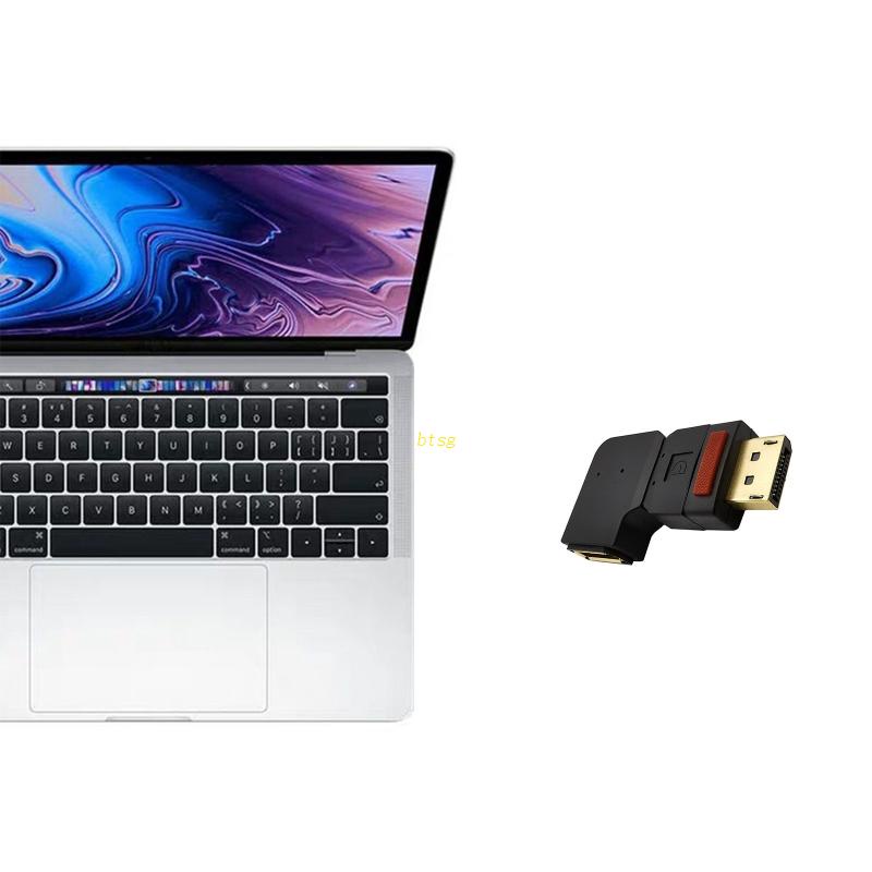 Converter btsg Displayport Male to Female90° Adaptor Siku Atas/Bawah/Kiri/Kanan