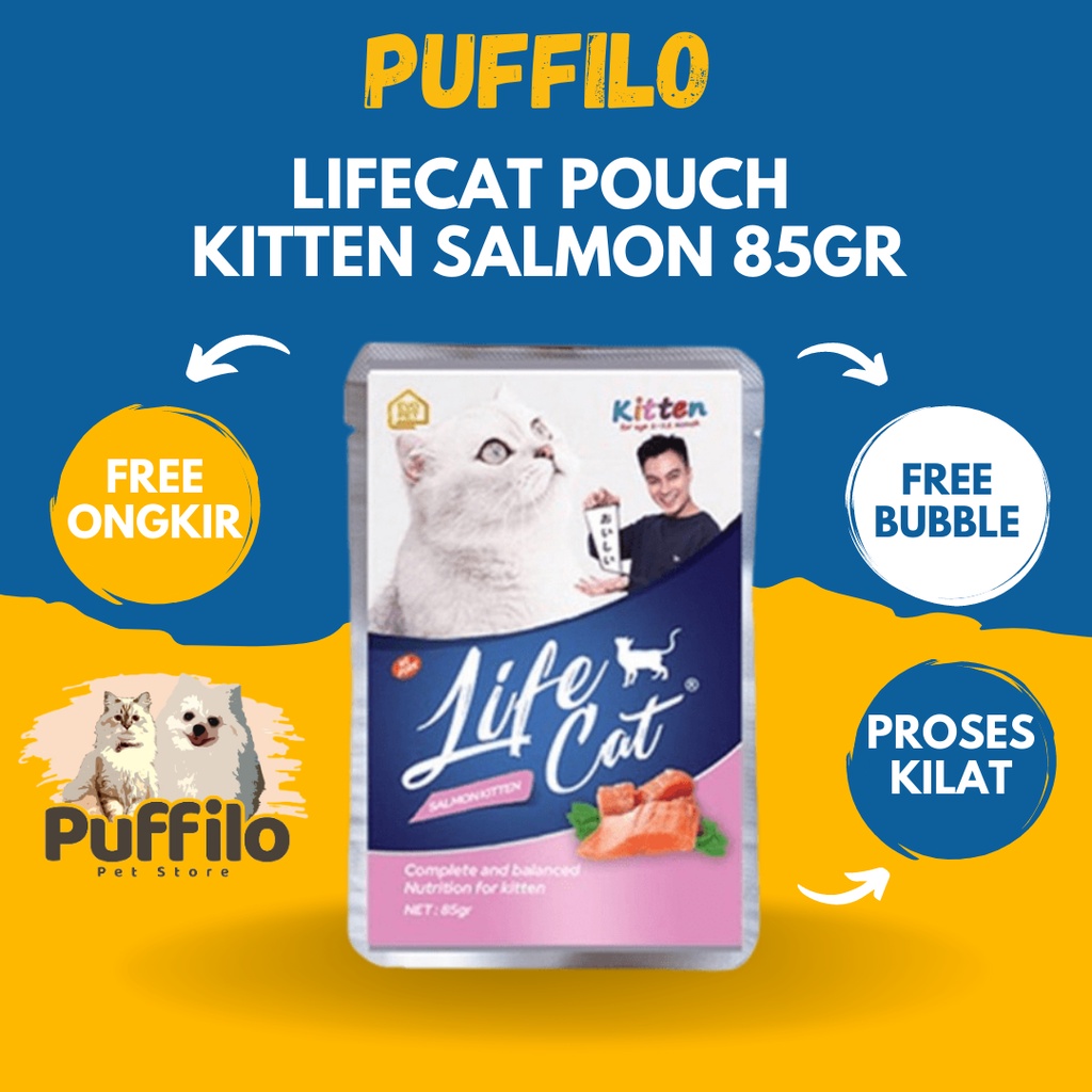 LIFE CAT MAKANAN KUCING BASAH POUCH 85GR