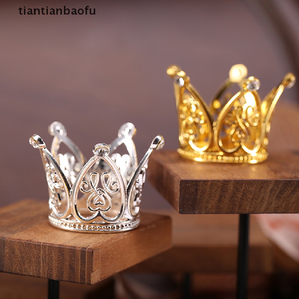 [tiantianbaofu] Mahkota Mini Dekorasi Kue Putri Topper Tiara Mutiara Anak Hiasan Rambut Untuk Pesta Ulang Tahun Pernikahan Dekorasi Kue Butik