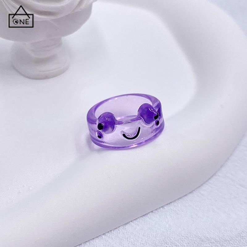 COD❤️Katak Resin Cincin Warna-warni Kepribadian Hewan Kartun Cincin Jari Lucu-A.one