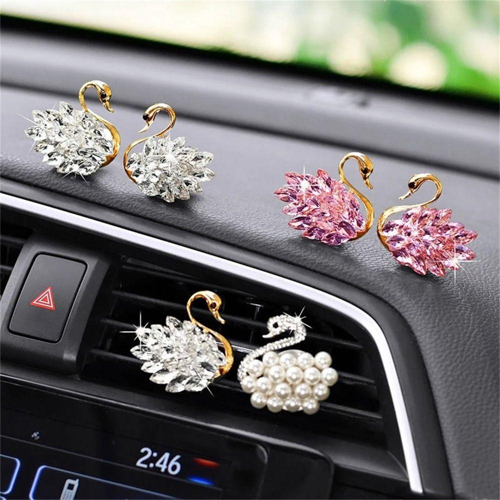 Lanfy Pengharum Ruangan Mobil Mewah Ornamen Otomatis Car-styling Ac Outlet Vent Clip Auto Aroma Diffuser Aromaterapi Klip