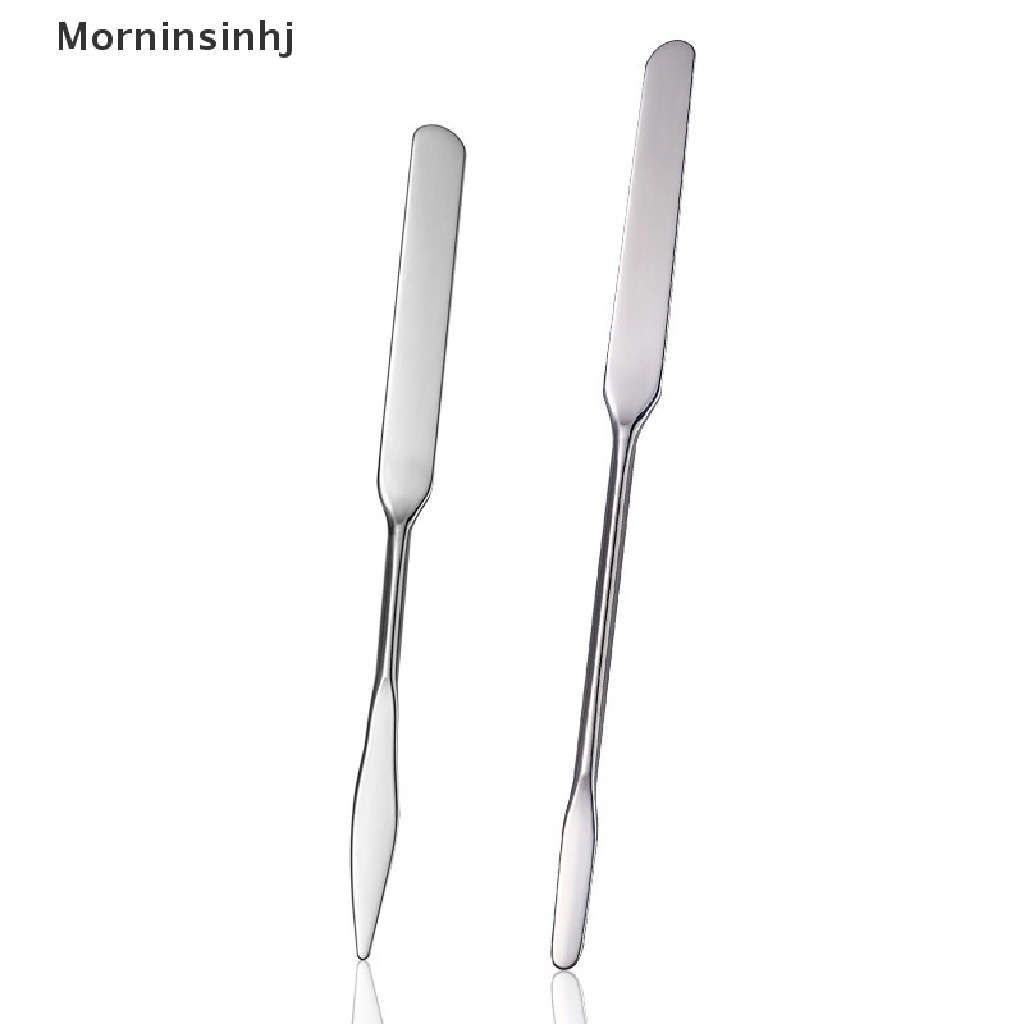 Mornin 1PCS Kepala Ganda Alat Spatula Pencampur Makeup Kosmetik Bahan Stainless Steel Untuk Palet id