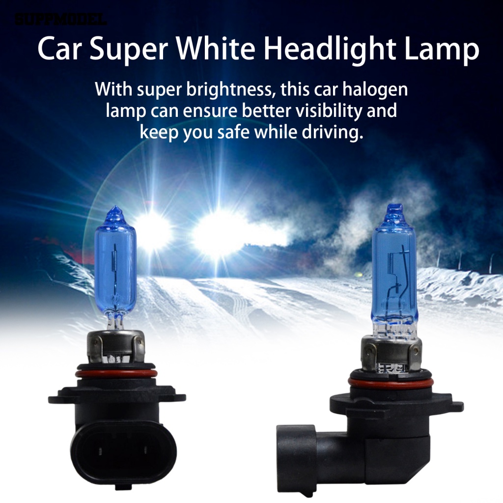 Suppmodel 2Pcs Lampu Senter Kepala Tahan Lama Untuk Mobil Auto Super White Headlight Lamp High Power