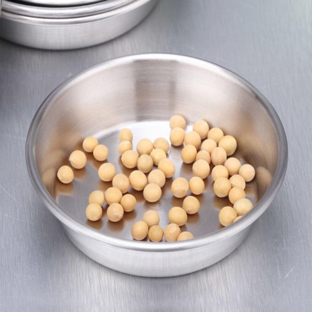 [Elegan] Sauce Cup Stainless Steel Barbecue Celup Restoran Sushi Vinegar Dishes Piring Piring Appetizer Disc