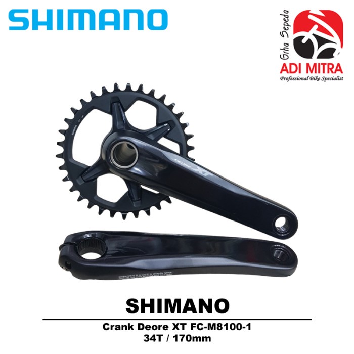 Shimano Deore XT FC-M8100 Crank Sepeda MTB Hollowtech