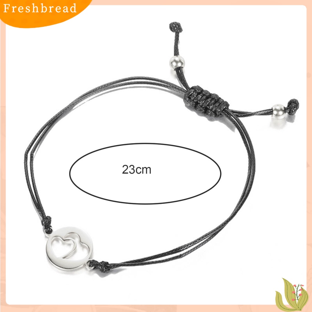 &lt; Freshbread &gt; 2/3/4Pcs Women Bracelets Adjustable Hand Made Heart Decor Hias Braided Dekorasi Kepribadian Ibu Putri Jantung Gelang Hadiah Hari Ibu