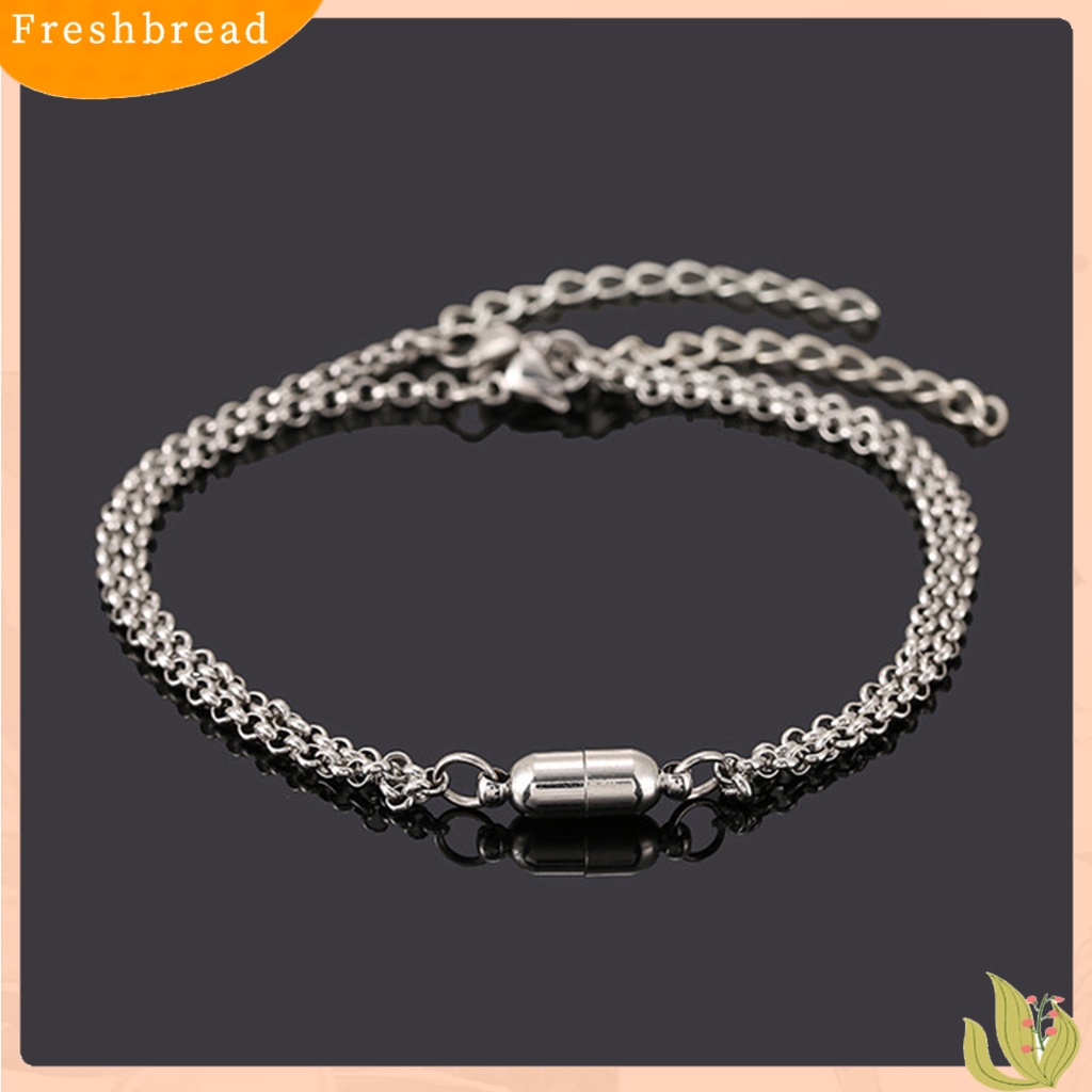 &lt; Freshbread &gt; 1pasang Gelang Pecinta Anti Karat Attract Stainless Steel Set Hadiah Anniversary Untuk Pasangan