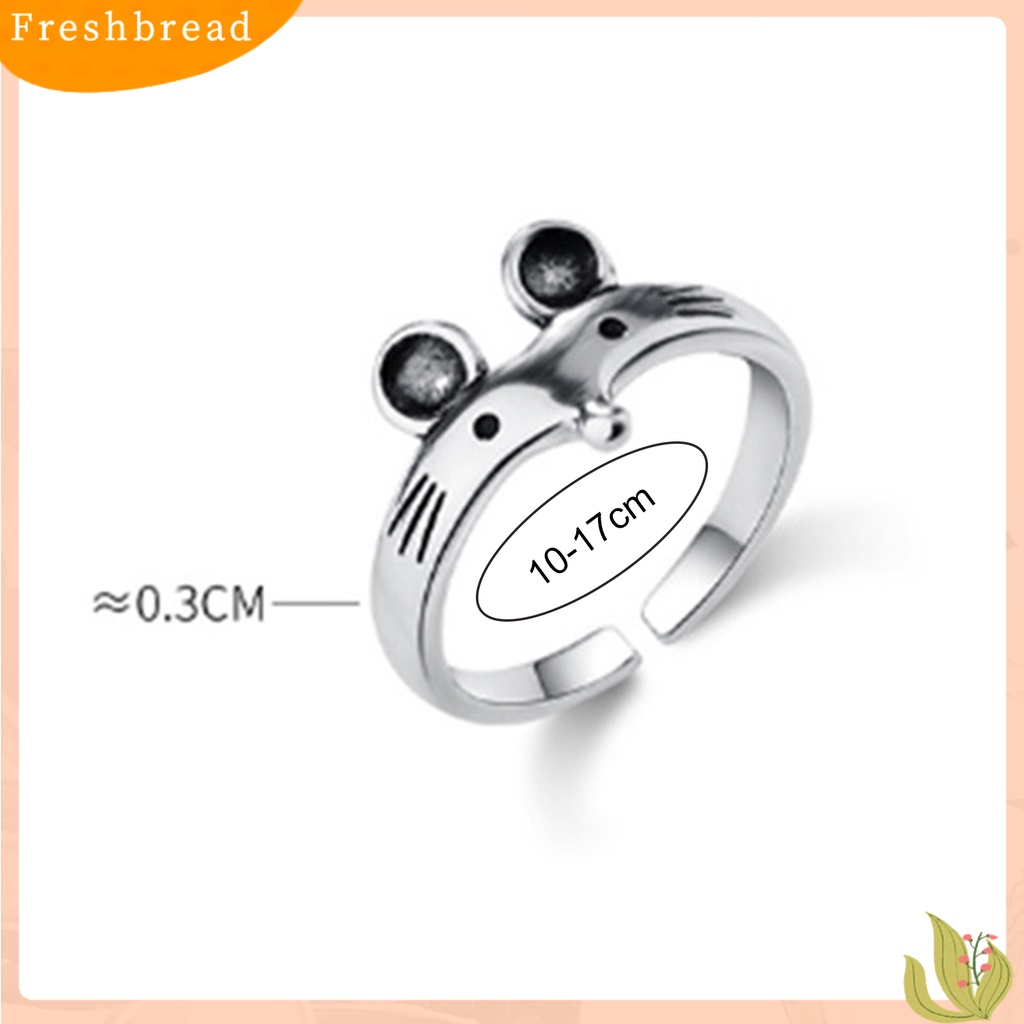 &lt; Freshbread &gt; Wanita Cincin Tikus Perhiasan Vintage Pembukaan Adjustable Finger Ring Untuk Pesta Perjamuan Prom