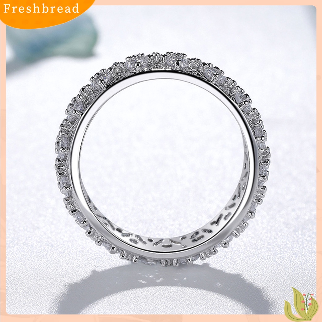 &lt; Freshbread &gt; Cincin Wanita Multi Ukuran Cincin Jari Kristal Imitasi Hias Bersinar Untuk Pakaian Sehari-Hari