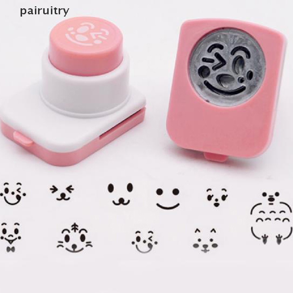 Prt Kartun Cetakan Nasi Bola DIY Bentuk Wajah Tersenyum Sushi Maker Mold Seaweed Cutter PRT