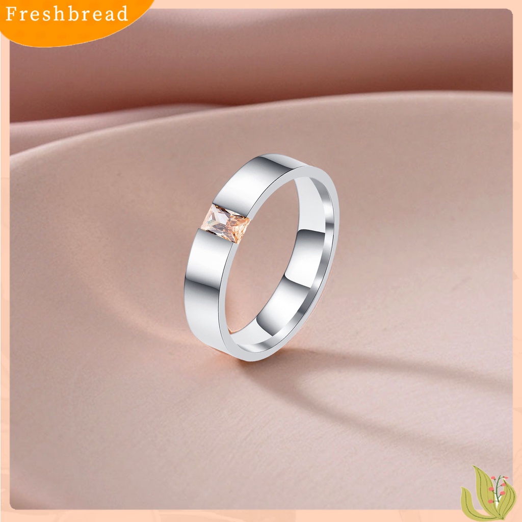 &lt; Freshbread &gt; Cincin Unisex Bright Luster Adjustable Open Design Glossy Semua Pertandingan Dekorasi Hadiah Cubic Zirconia Wanita Pria Pernikahan Pertunangan Ring Untuk Perjamuan