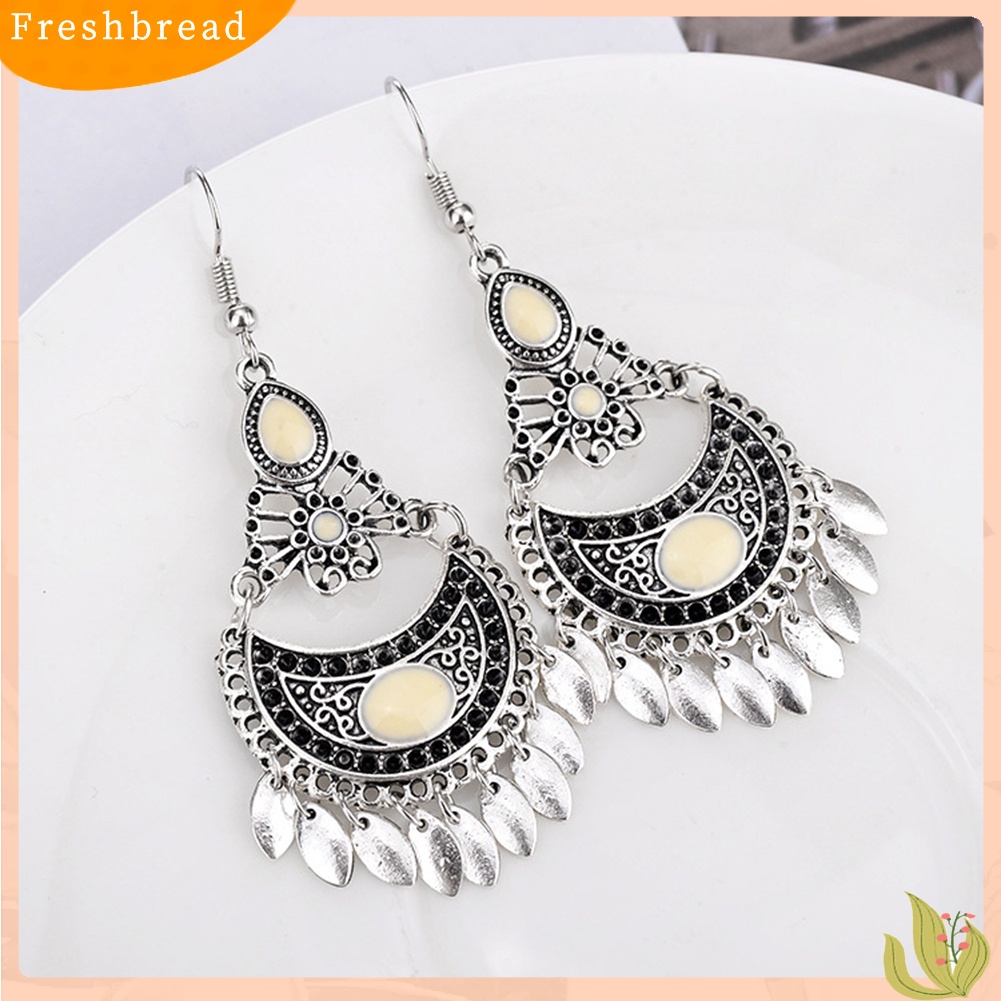 &lt; Freshbread &gt; Fashion Wanita Menjuntai Berongga Pesona Kait Anting Hadiah Perhiasan Pernikahan Bohemia