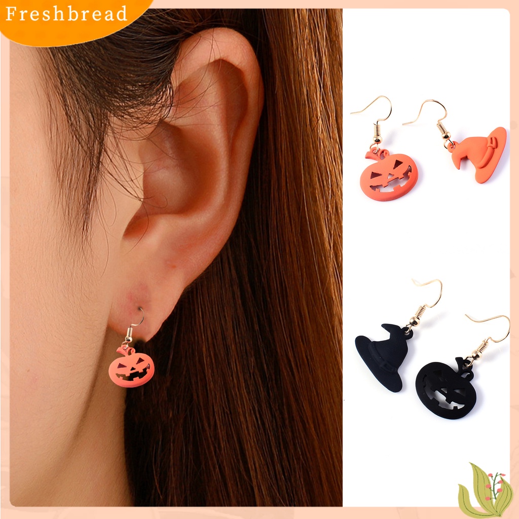 &lt; Freshbread &gt; 1pasang Anting Halloween Pengerjaan Halus Aksesoris Shiny Semua Pertandingan Indah Alloy Original Ilustrasi Gaya Aksesoris Untuk Pacaran