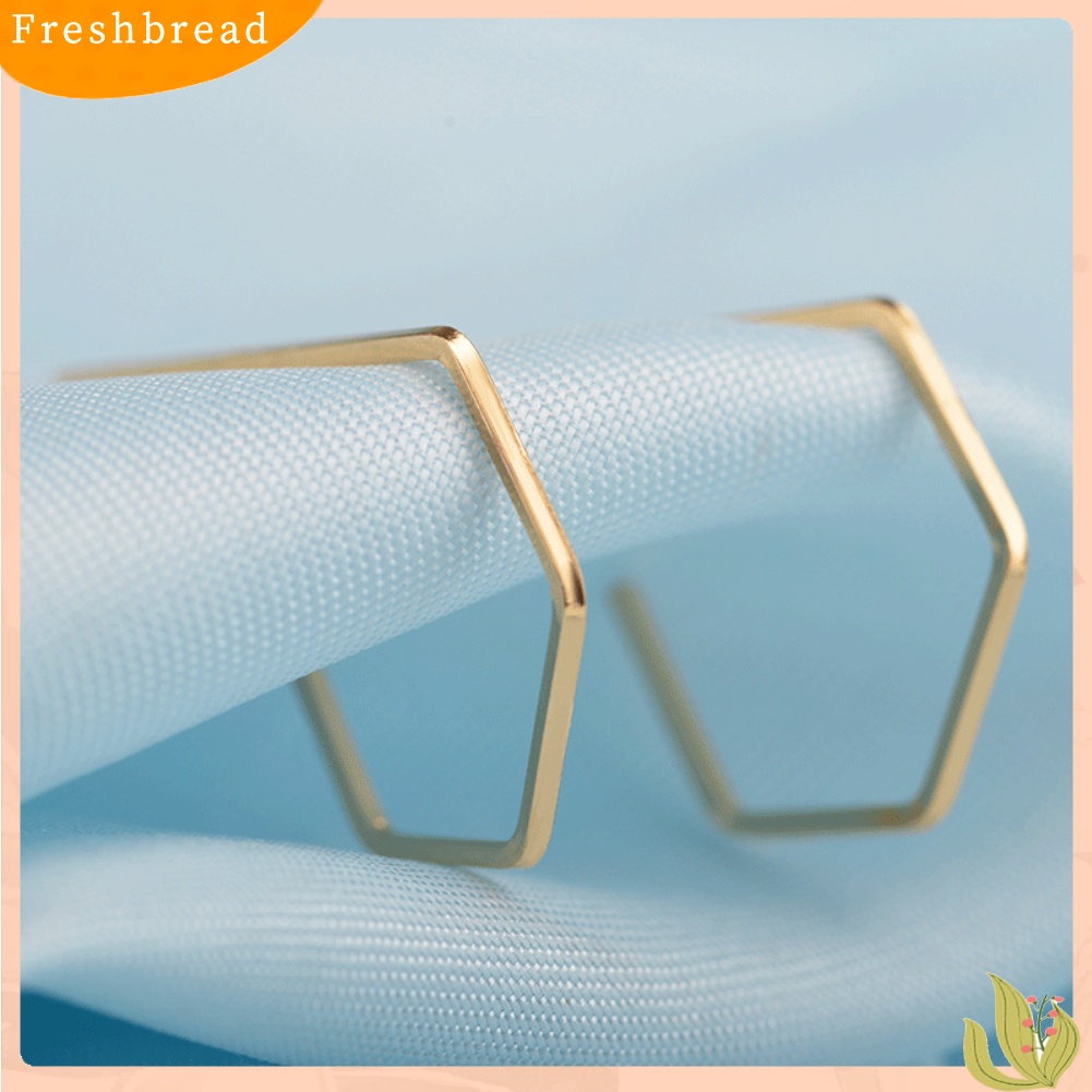 &lt; Freshbread &gt; Fashion Wanita Sederhana Geometris Ear Stud Alloy Earrings Pesta Pub Perhiasan Hadiah