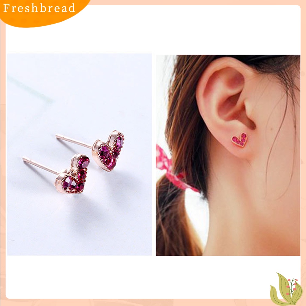 &lt; Freshbread &gt; 6Prs/Set Fashion Wanita Hati Bulu Kepingan Salju Lingkaran Telinga Stud Earrings Jewelry